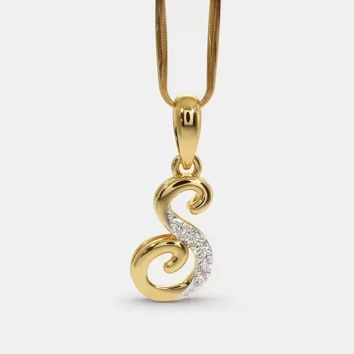 BiG-BOSS Diamond Collection Premium Quality 'Alphabet S' Cushion Cut Moissanite Lab-Grown Silver Plated Men's Luxury Hip Hop Party