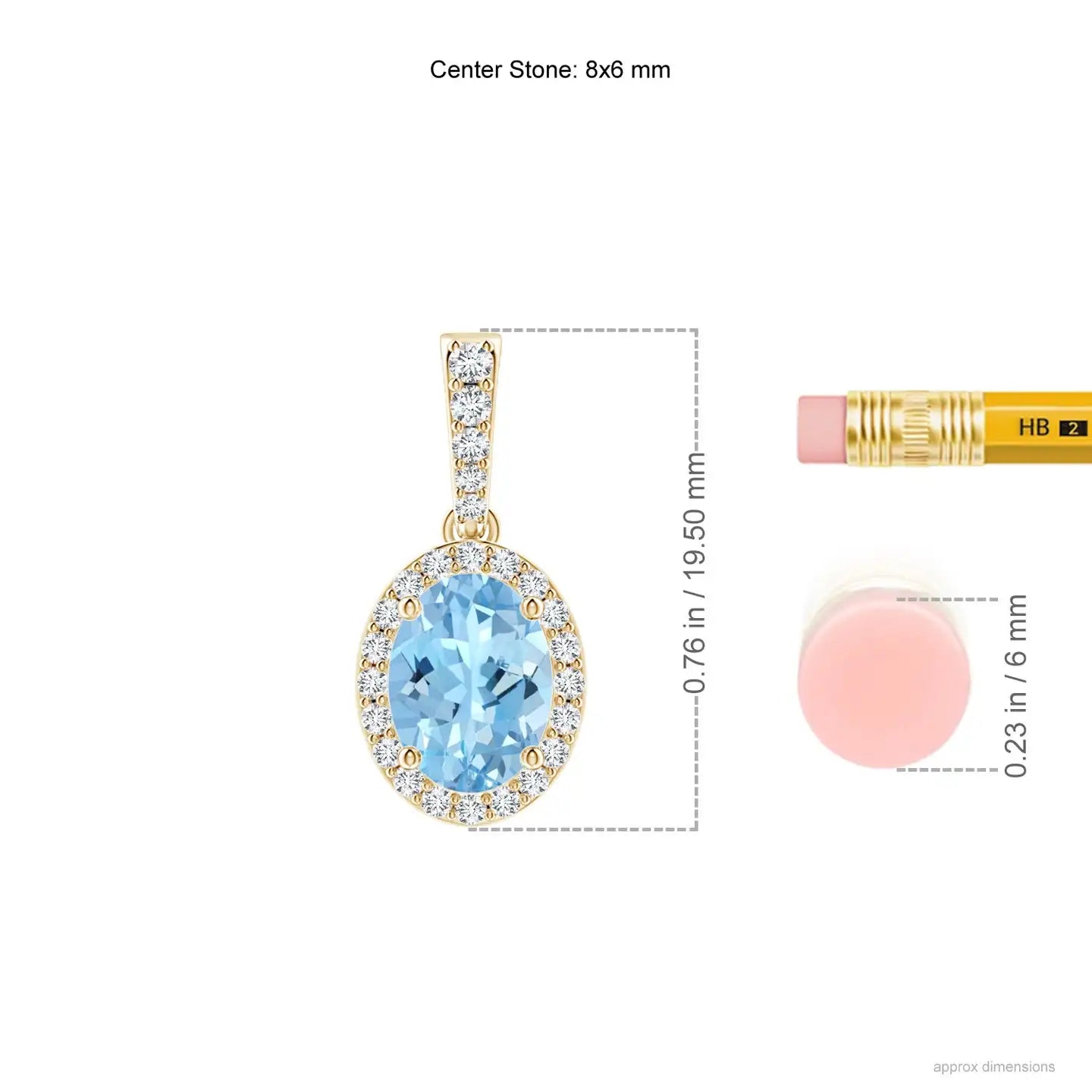 Vintage Style Oval Cut Natural Aquamarine Gemstone With Halo Diamond Pendant High Quality 14K Gold Handmade Fine Jewelry Pendant