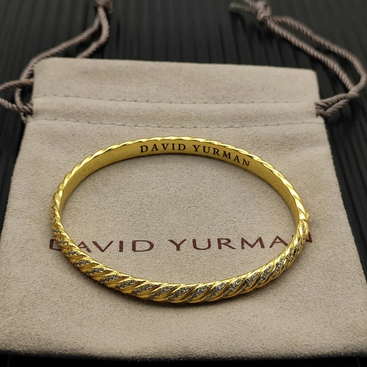 FASHIONISTA DY High-Quality Gold-Plated Diamond-Set Wave Bangle, Unisex Silver-Plated Diamond-Set Wave Bangle, Jewelry