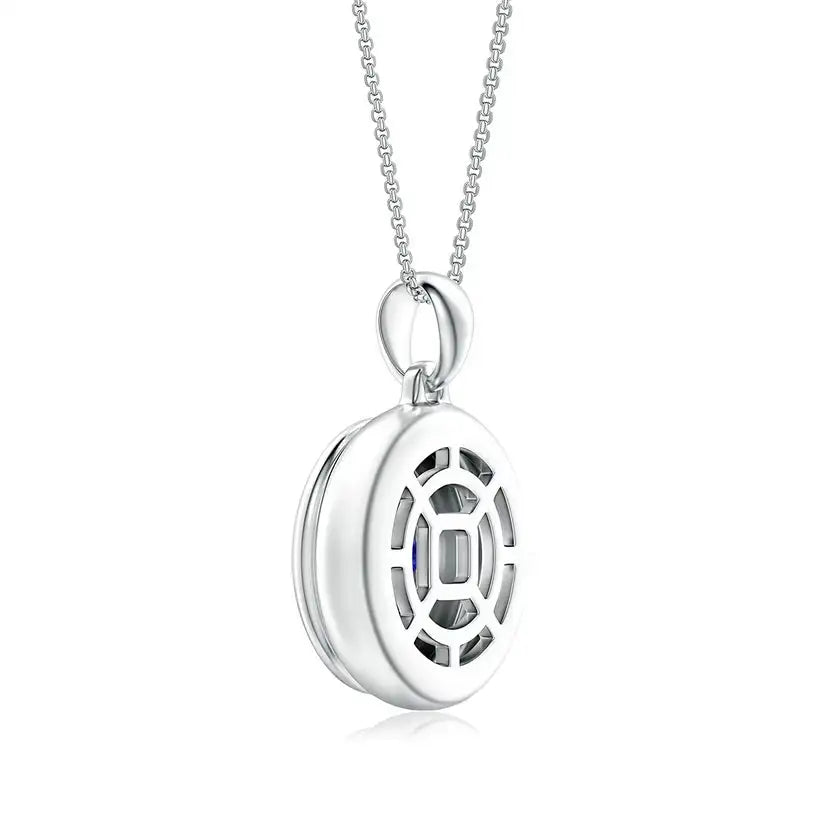 2026 New Arrival Handmade Jewelry Pendant 14K Gold Round Cut 9MM 2.5C IGI Certified Tanzanite Men’s Medallion Pendant With Chain
