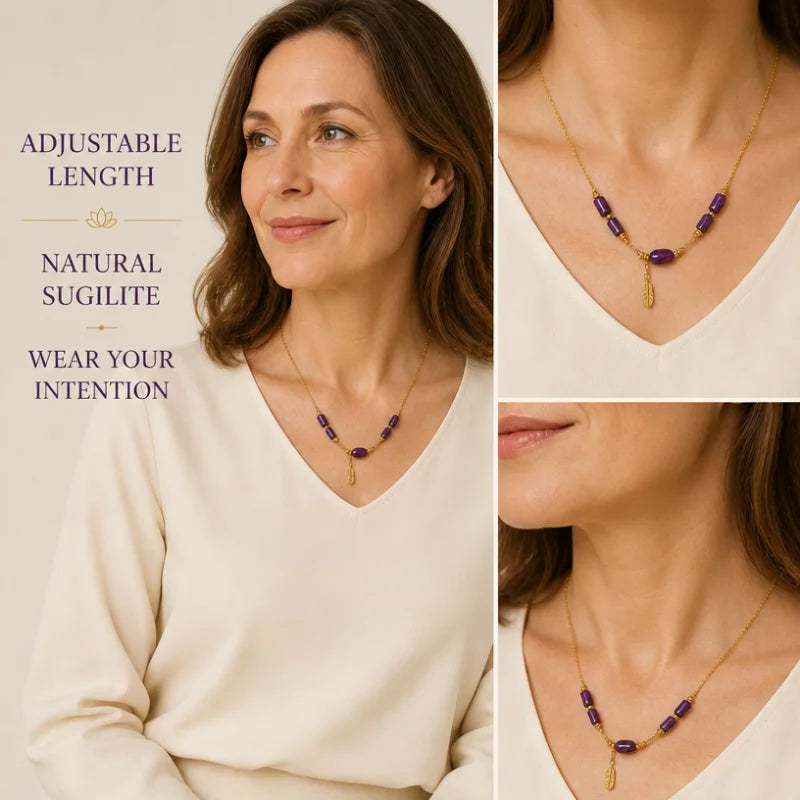 REDheart Collana a Catena 925 Silver Gold Plated Necklace Natural Gemstone Inner Peace Luxury Women Link Chain Necklace
