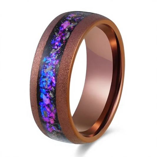 NEWLiFE REBEL Balance Wave 8mm Ring in Tungsten