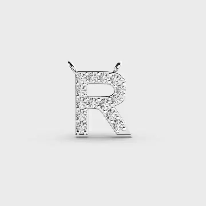 BiG-BOSS Alphabetic R Letter Jewelry Pendant Silver Plated Luxury Hip Hop Unisex Cushion Moissanite Charm Fashion Party Wear Gift Stylish
