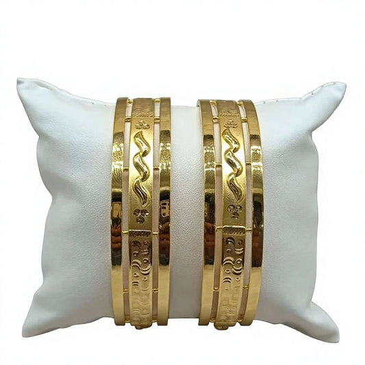 Lakshmi LISAJEWELLERS 22K Solid Gold Bangle Set Women Traditional Indian Kada Pair Elegant Classic Gold Hallmarked 30GM Gift Party