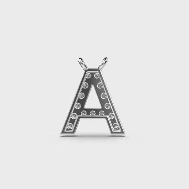 BiG-BOSS Krishnavii Mens Luxury Heart Custom Unique Design Silver Alphabet Pendant Moissanite Party Necklace Chain for Men Gift