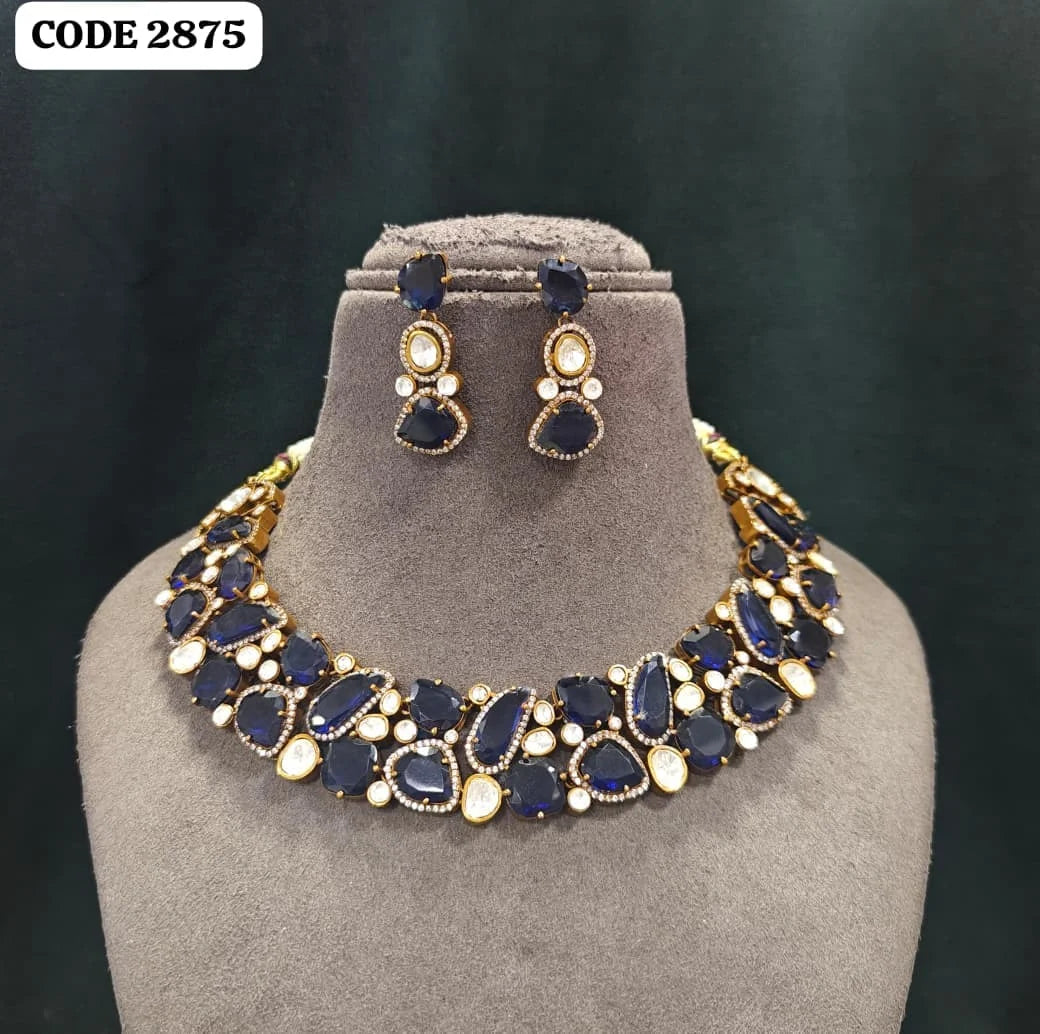 Luxury Ruby Red Kundan Choker Necklace Set for Women Gold Plated Brass Bridal Wedding Party Statement Jewelry Collection Set