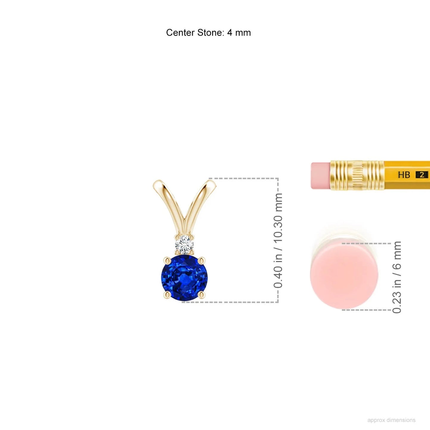 High Quality 14K Gold Natural Blue Sapphire With Diamond Two Stone Pendant 18K Gold V Bale IGI Certified Pendant Link Necklace