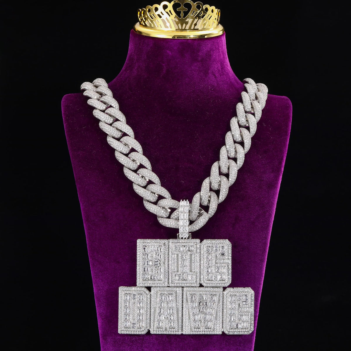 BiG-BOSS Buy Iced Out Custom Name Pendants Necklace Personalized Luxury Men's Krishnavii Silver Moissanite Jewelry Online in India