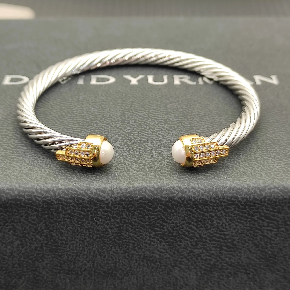 FASHIONISTA DY High-Quality Gold-Plated Diamond-Set Bangle, Unisex Silver-Plated Diamond-Set Bangle, Jewelry