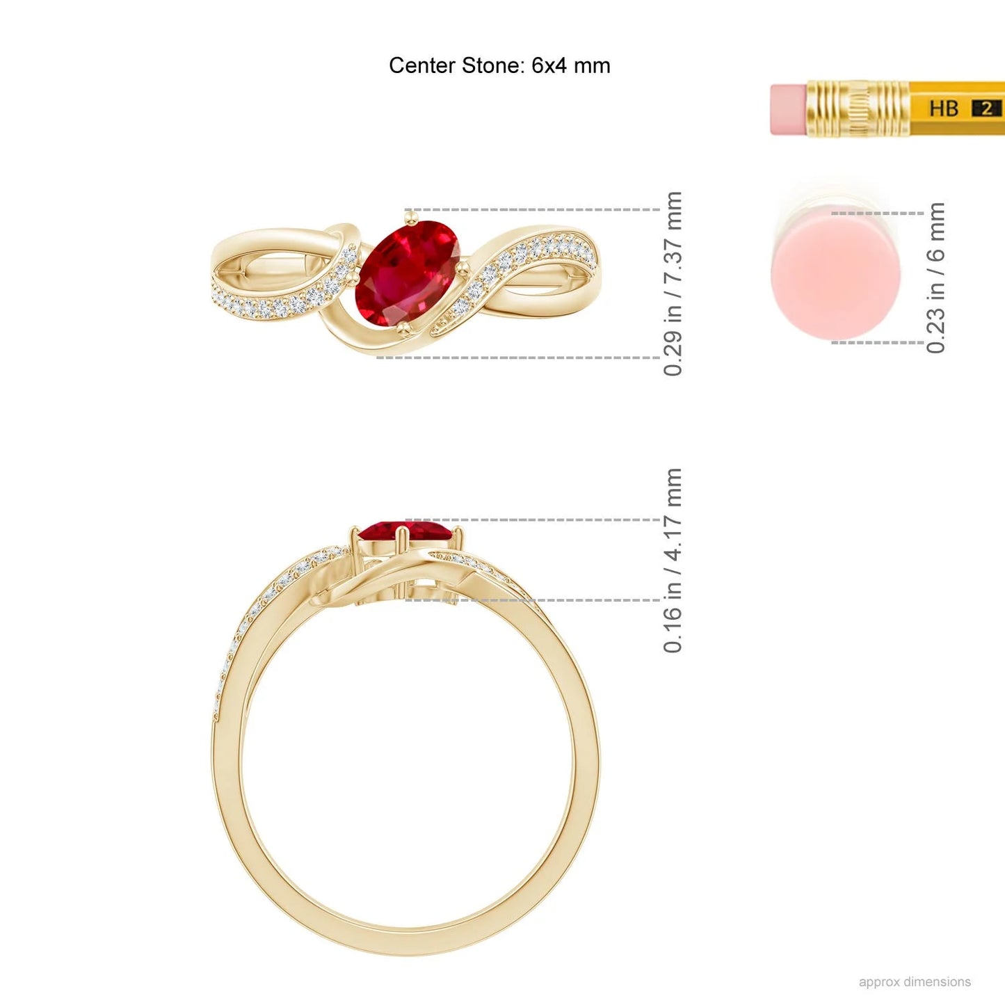 14K 18K Gold Oval Cut Natural Ruby Solitaire Twisted Ribbon Design Band Engagement Ring with Pave Accents Diamond Fine Jewelry