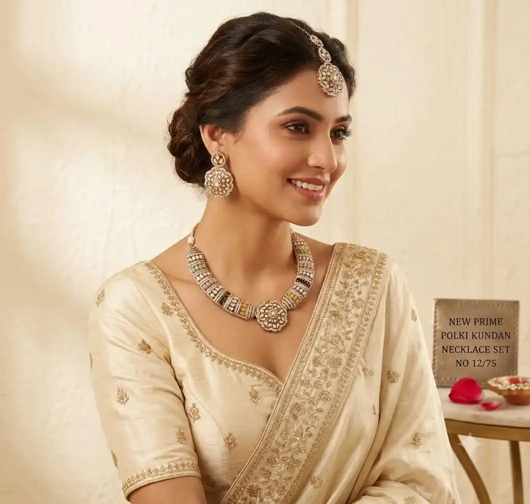 Luxury Ruby Emerald American Diamond Choker Necklace Set with Earrings and Maang Tikka Gold Plated Bridal Wedding Jewelry Set