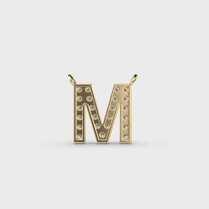 BiG-BOSS Marvelous M Shape Moissanite Pendant Silver Plated Brilliant Cut Hip Hop Styles Luxury Jewelry Charms Classic Unisex Party Wears