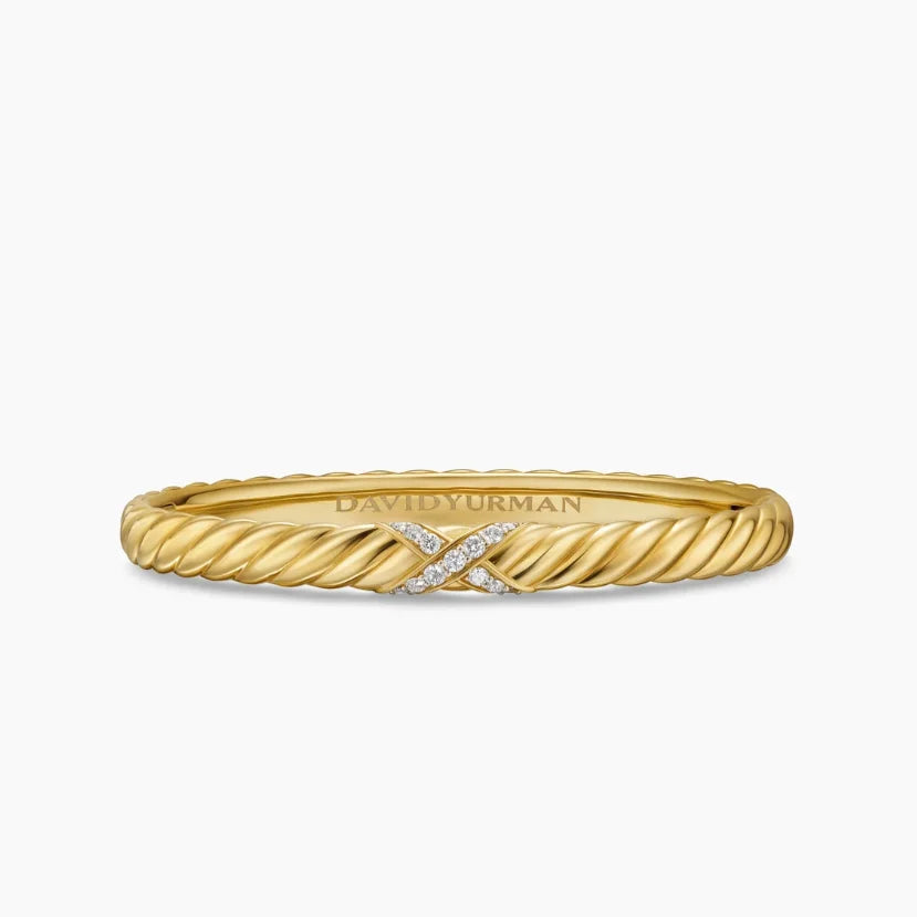 FASHIONISTA DY High-Quality Gold and Diamond Bangle, Luxury Unisex Silver and Diamond Bracelet, Jewelry