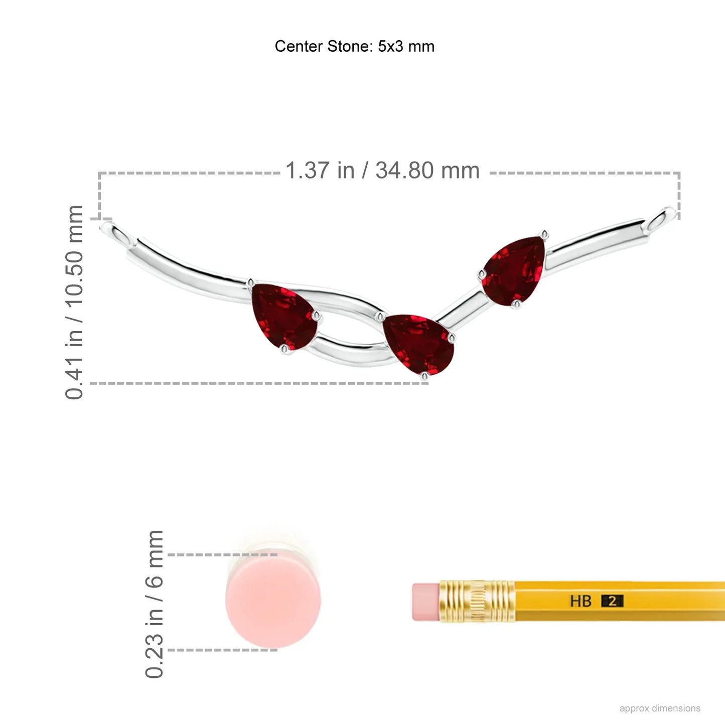 14K Solid Gold Pear-Shaped Red Ruby Gemstone Tree Branch Design Nature Inspired Pendant Fine Jewelry Link Chain Necklace For Her