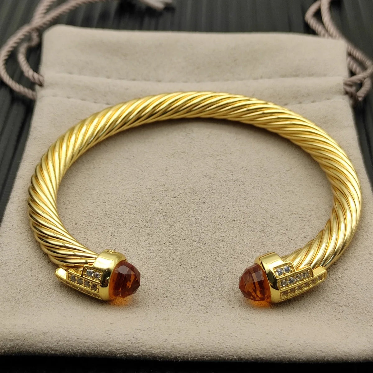 FASHIONISTA DY High-Quality Gold-Plated Diamond-Set Bangle, Unisex Silver-Plated Diamond-Set Bangle, Jewelry