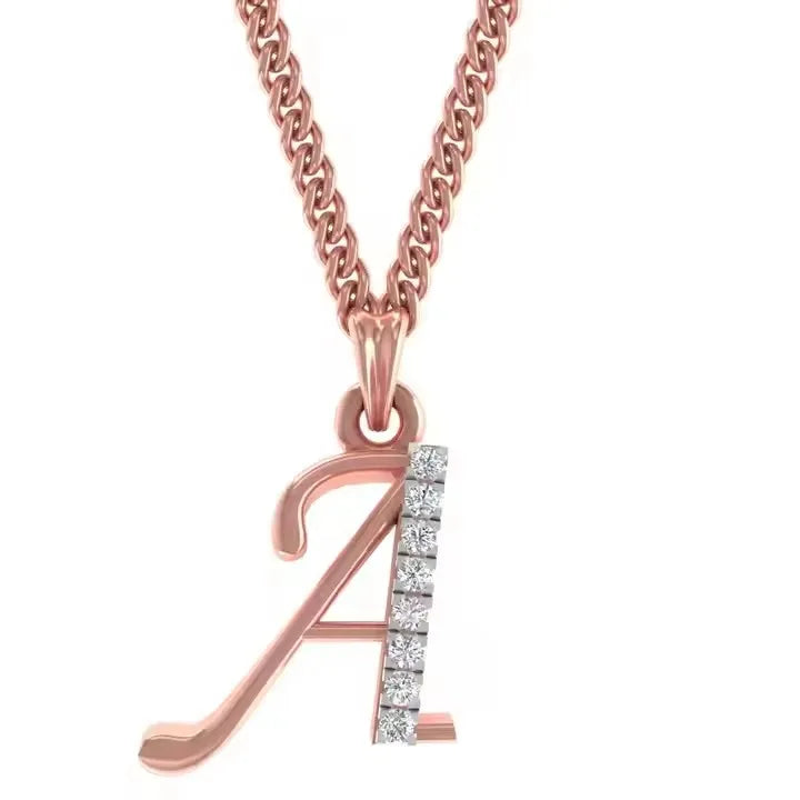 BiG-BOSS Graceful A-Alphabet Silver Letter Pendant Necklace for Mens Luxury Moissanite Party Jewelry Stylish Fine Pendants Charms Perfect