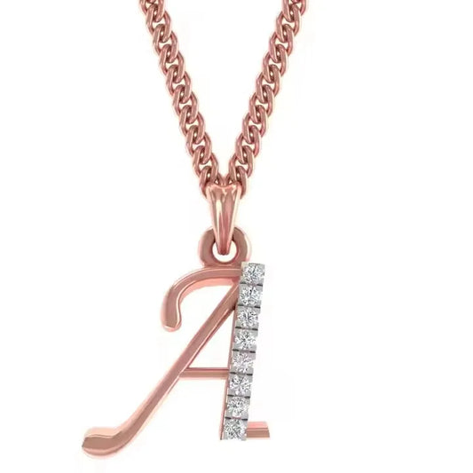 BiG-BOSS Graceful A-Alphabet Silver Letter Pendant Necklace for Mens Luxury Moissanite Party Jewelry Stylish Fine Pendants Charms Perfect