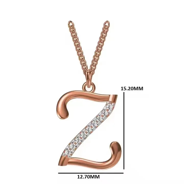 BiG-BOSS Elegant Silver Plated Moissanite Letter Pendant Necklace Timeless Z Alphabet Charm Luxury Jewelry Perfect Gifts for Mens Stylish