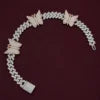 BiG-BOSS Luxury VVS1 Lab Grown Diamond Butterfly Bracelet Gold Plated Cushion Cut Fine Jewelry Sparkling Womens Gifts Bridal Party Wear