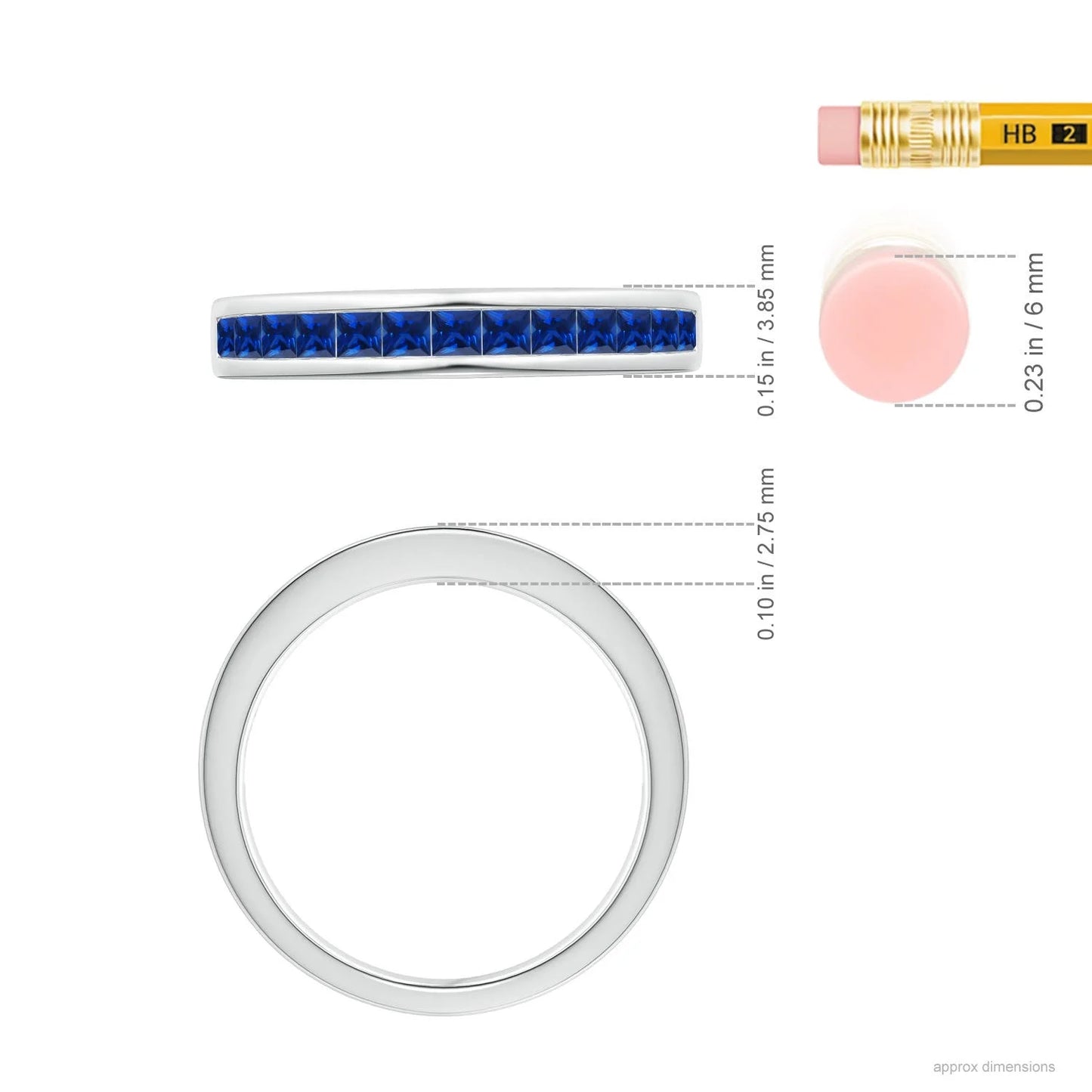 Hot Sale Gorgeous Channel Set Natural Blue Sapphire Precious Gemstone Half Eternity Band Ring Pure 14K Yellow Gold Fine Jewelry