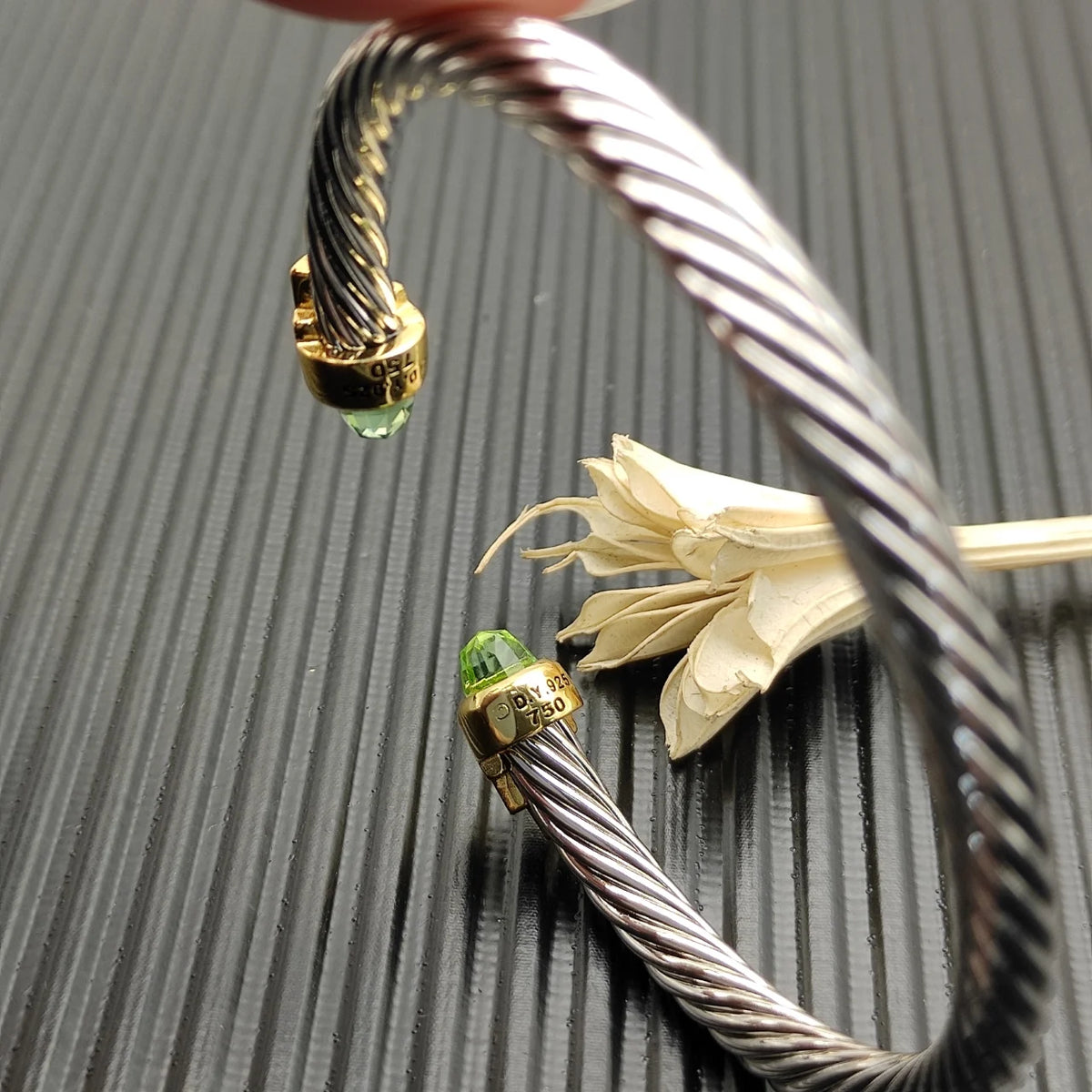 FASHIONISTA DY High-Quality Gold-Plated Diamond-Set Bangle, Unisex Silver-Plated Diamond-Set Bangle, Jewelry