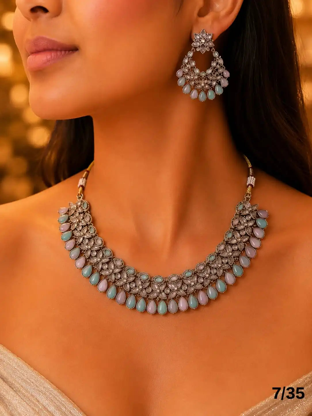 Designer Antique Gold Plated Ruby Red Kundan Necklace Set with Earrings Bridal Wedding Party Wear Fashion Jewelry Set For Women.