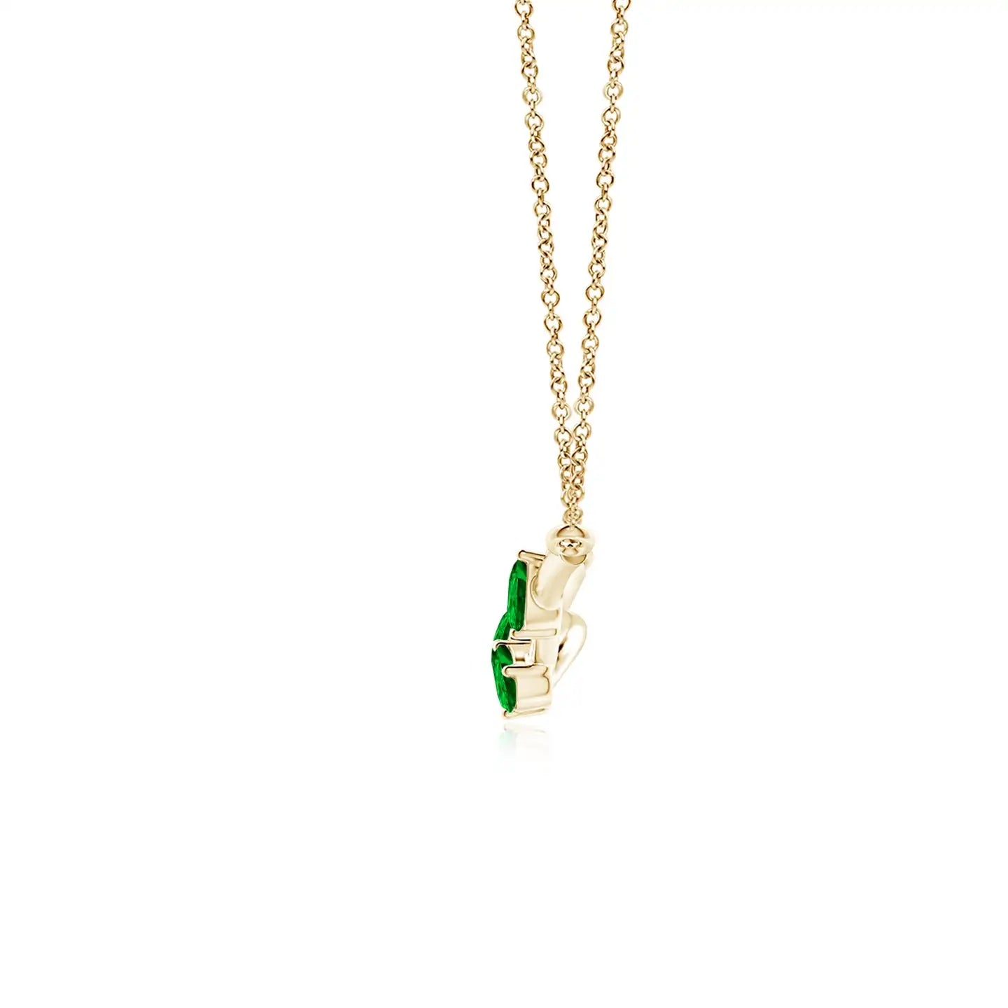 14K Solid Gold Natural Pear-Shaped Emerald Tree Branch Pendant Classic Fine Jewellery Anniversary Wedding Gift For Her 2026