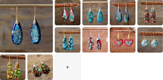 Natural gemstone Earrings -  11 pairs for £59/-