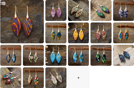 Natural Gemstone Earrings 18 pairs for £89/-