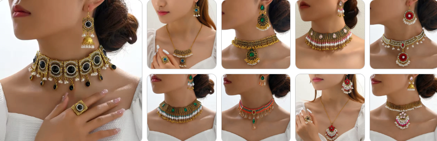 Necklace earrings Ring SETS - 9 sets for £59/-