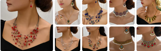Necklace & Earrings set - 9 sets for £59/-
