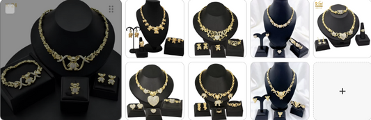 Necklace Earrings Bangle Ring set - 8 sets for £69/-