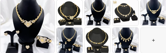 Necklace Earrings Bangle Ring 8 sets for £69/-