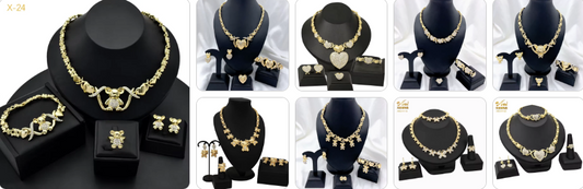 Necklace Earrings Bangle Ring SET- 9 sets for £99/-
