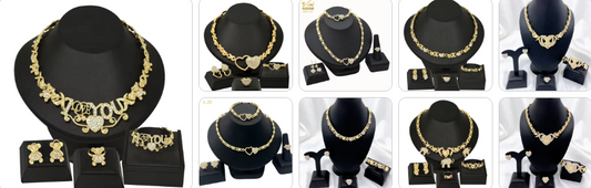 Necklace Earrings Bangle Ring SET 9 sets for £99/-