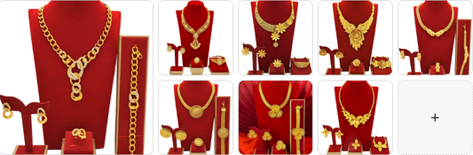 Necklace Earrings Bangle Ring SET 8 sets for £49/-