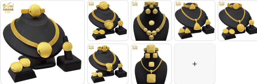 Necklace Earrings Bangle Ring SET 7 sets for £59/-