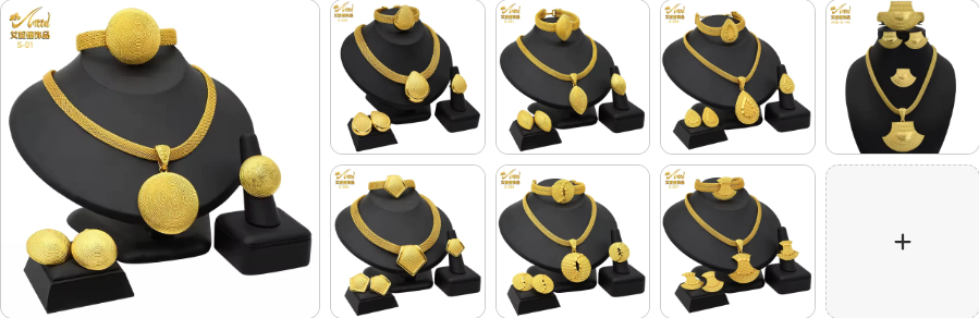Necklace Earrings Bangle Ring SET 8 sets for £59/-