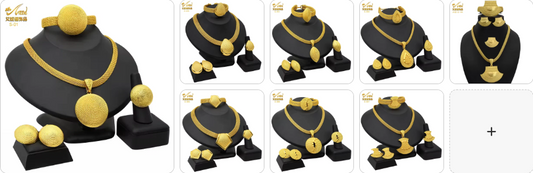 Necklace Earrings Bangle Ring SET 8 sets for £59/-