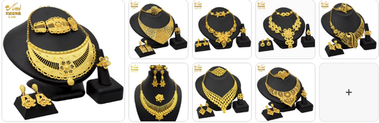Necklace Earrings Bangle Ring SET 8 sets for £49/-
