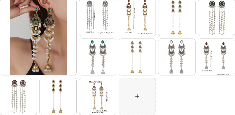 Fashion Earrings SET - 12 pairs for £69/-