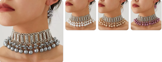 Fashion Necklace & Earrings SET - 4 sets for £29/-
