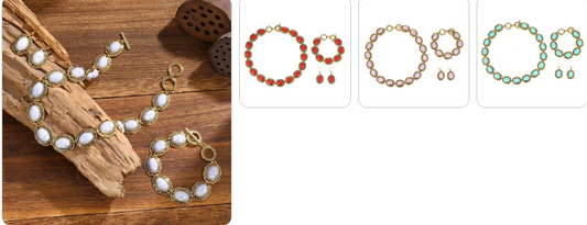 Fashion Necklace bracelet & Earrings SET - 4 sets for £39/-
