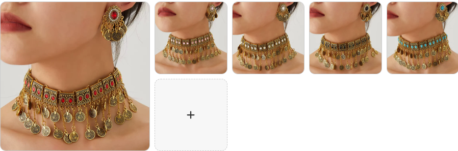 Fashion Necklace & Earrings SET - 5 sets for £39/-