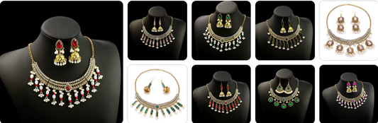 Fashion Necklace & Earrings SET - 9 sets for £69/-