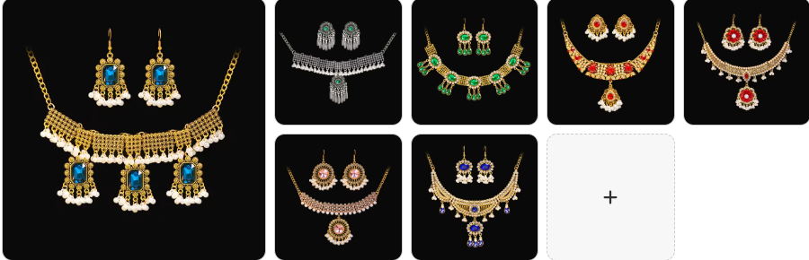 Fashion Necklace, Earrings, Ring & Bracelet  SET - 7 sets for £49/-