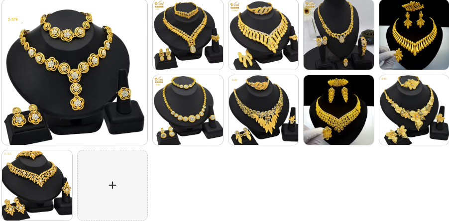 Fashion Necklace, Earrings, Ring & Bracelet  SET - 10 sets for £79/-