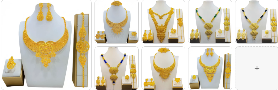 Fashion Necklace, Earrings, Ring & Bracelet  SET - 8 sets for £69/-