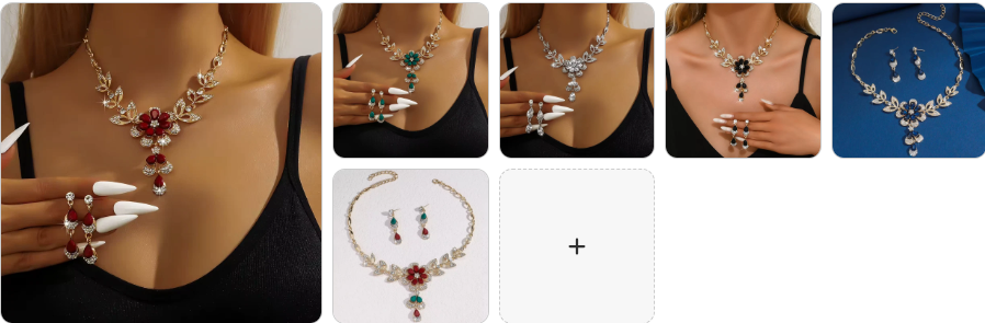 Fashion Necklace & Earrings SET - 6 sets for £49/-