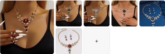 Fashion Necklace & Earrings SET - 6 sets for £49/-